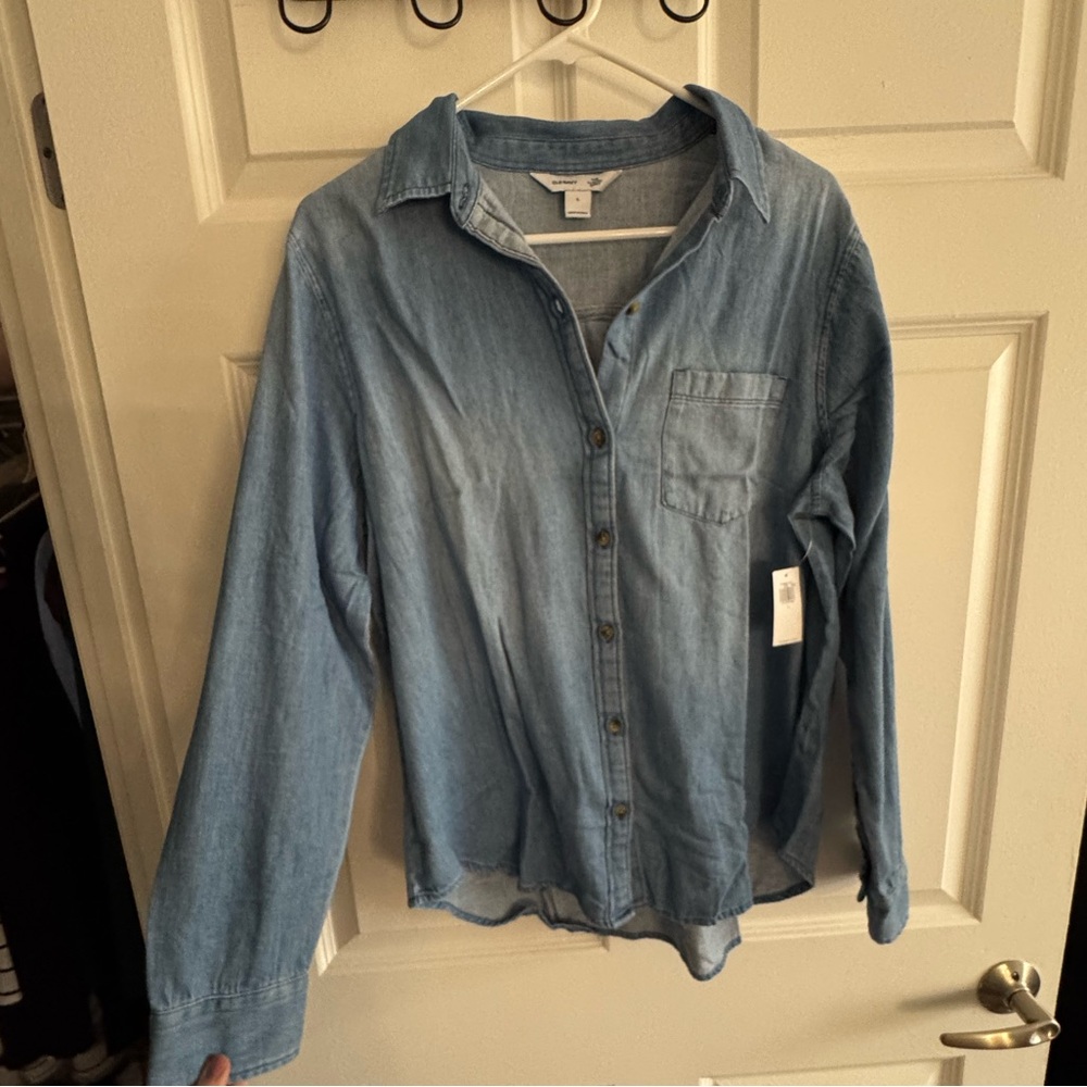 Old Navy Blue Denim Shirt